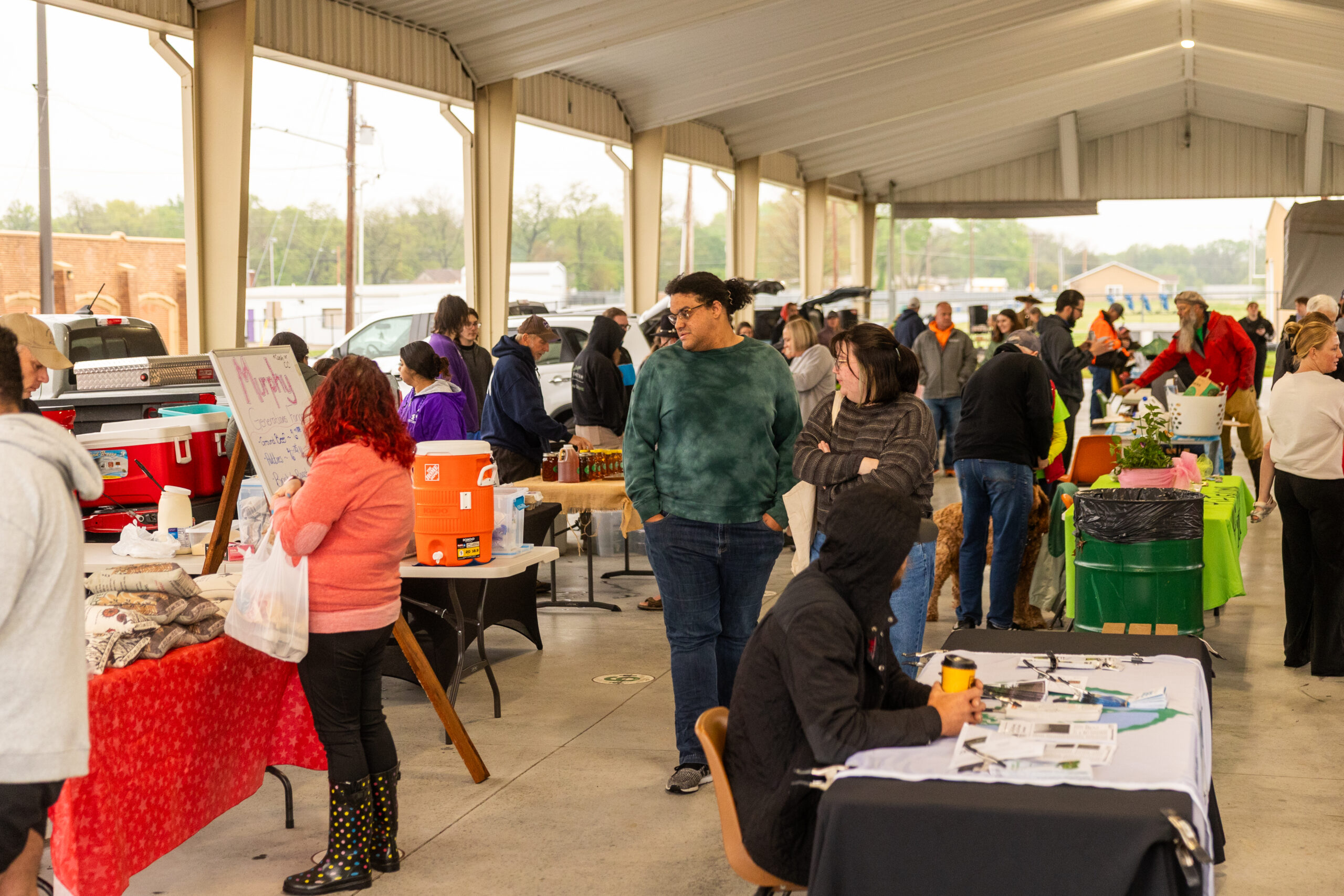 Pittsburg Farmers Market on Earth Day in Pittsburg Kansas.