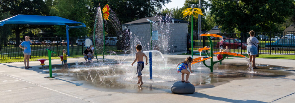 Splash Pad, Pittsburg Kansas, Schlanger Park