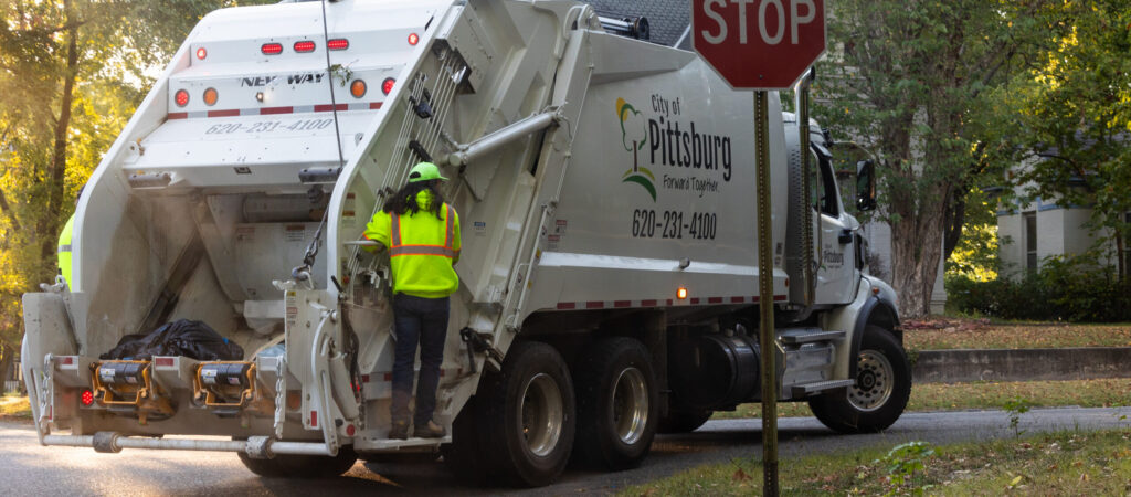 Sanitation, Trash Service, Waste Service Truck, Pittsburg Kansas