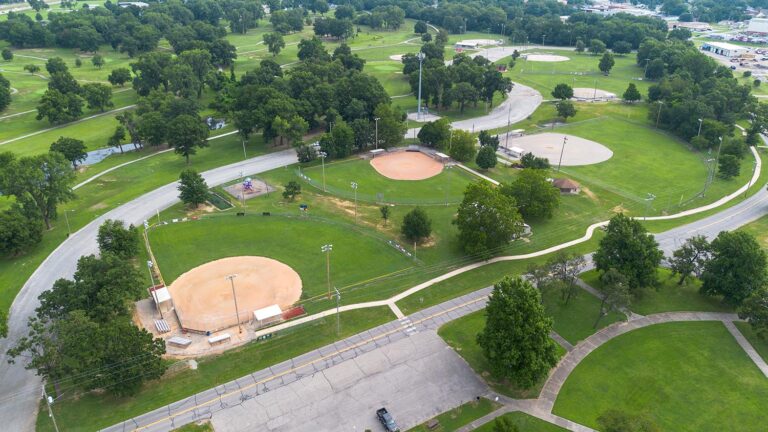 Aerial view of the Don Gutteridge Sports Complex in Pittsburg, Kansas.